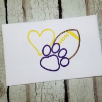 Love Tigers Football Machine Embroidery Design 
